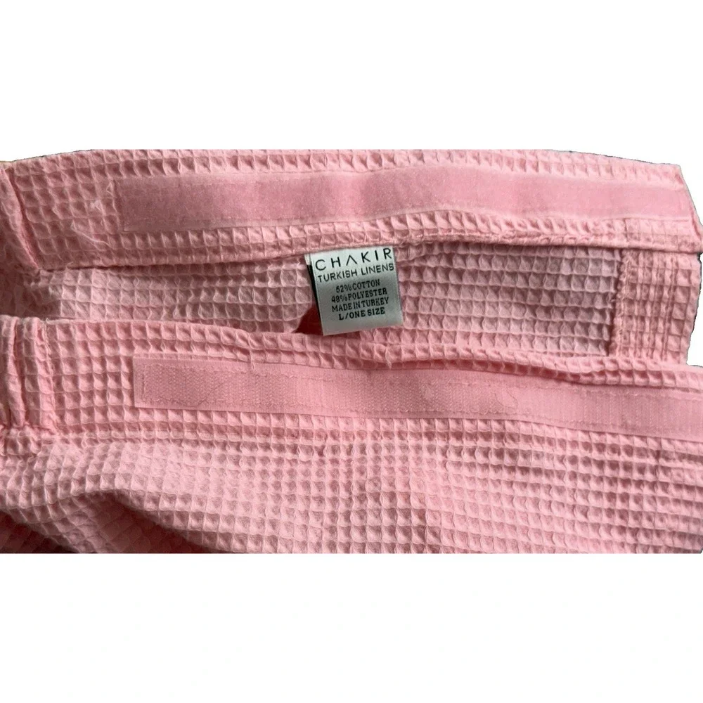 Chakir Turkish Linens Waffle Spa Body Wrap Towel Pink L One Size